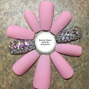 Light Pink Coffin Press On Nails
